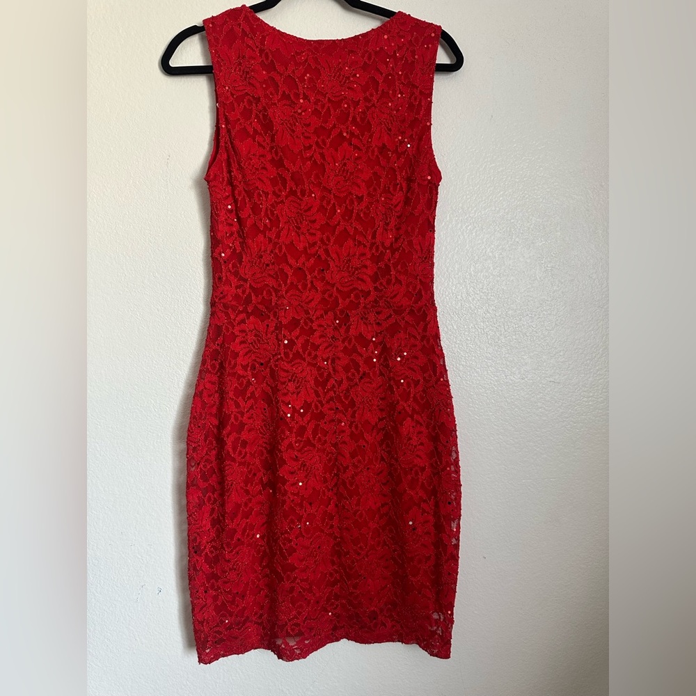 Candalite Woman’s Red Sequinced Dress, Size Small